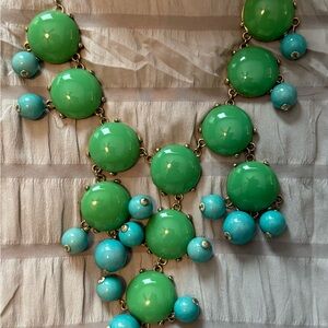 J. Crew Vibrant Green and Turquoise Necklace